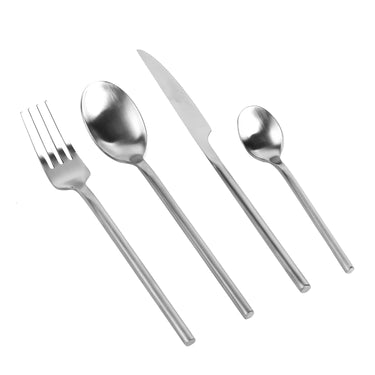 24 Piece Mirror Silver Polish Stainless Steel Cutlery Set